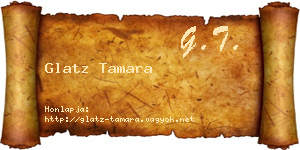 Glatz Tamara névjegykártya